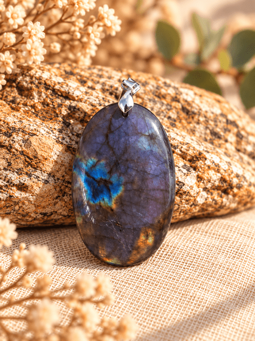 Pendentif Labradorite Naturelle – Pierre de Protection